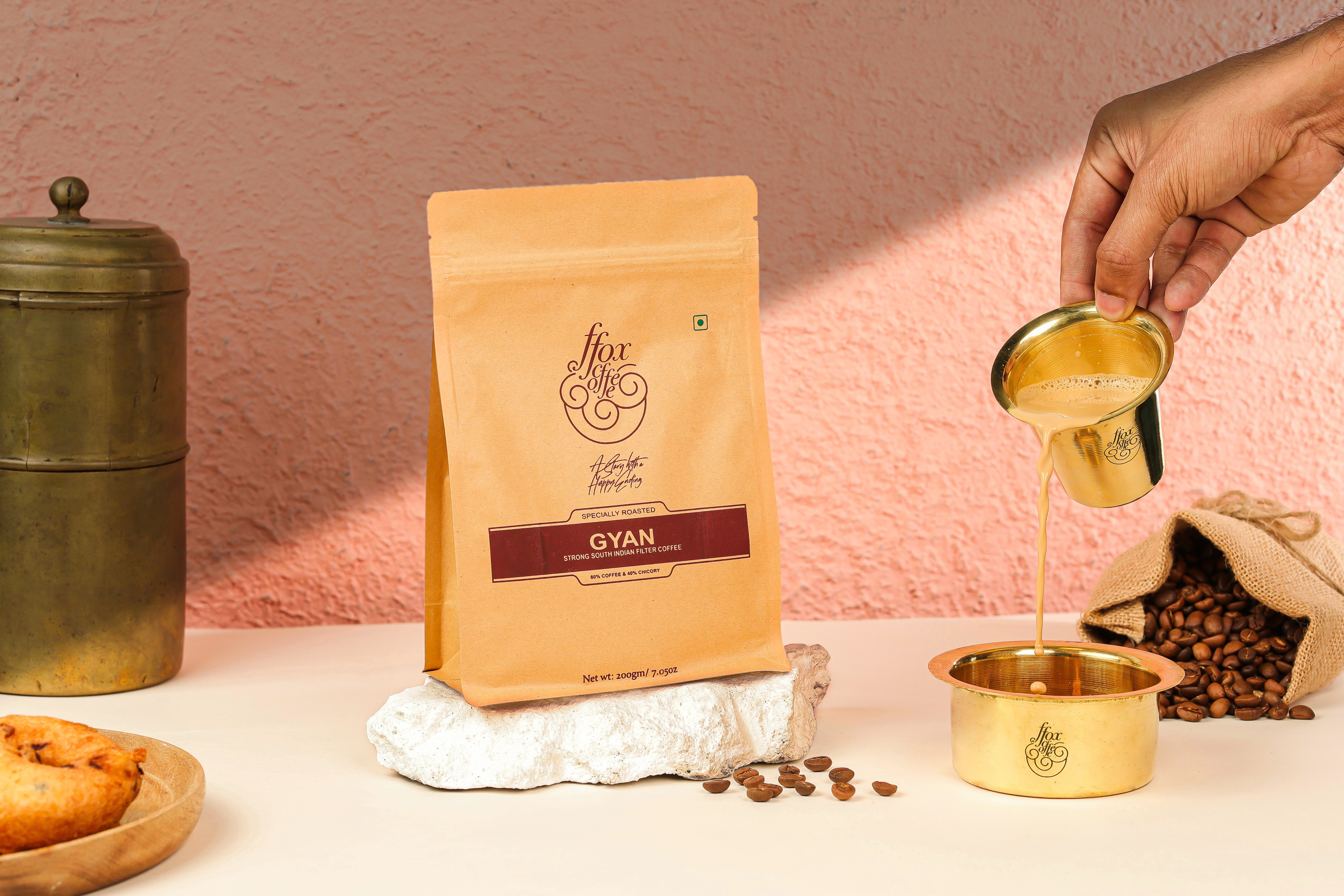 FFOX GYAN SOUTH INDIAN FILTER COFFEE 60:40 | 60% PREMIUM COFFEE & 40% CHICORY COFFEE