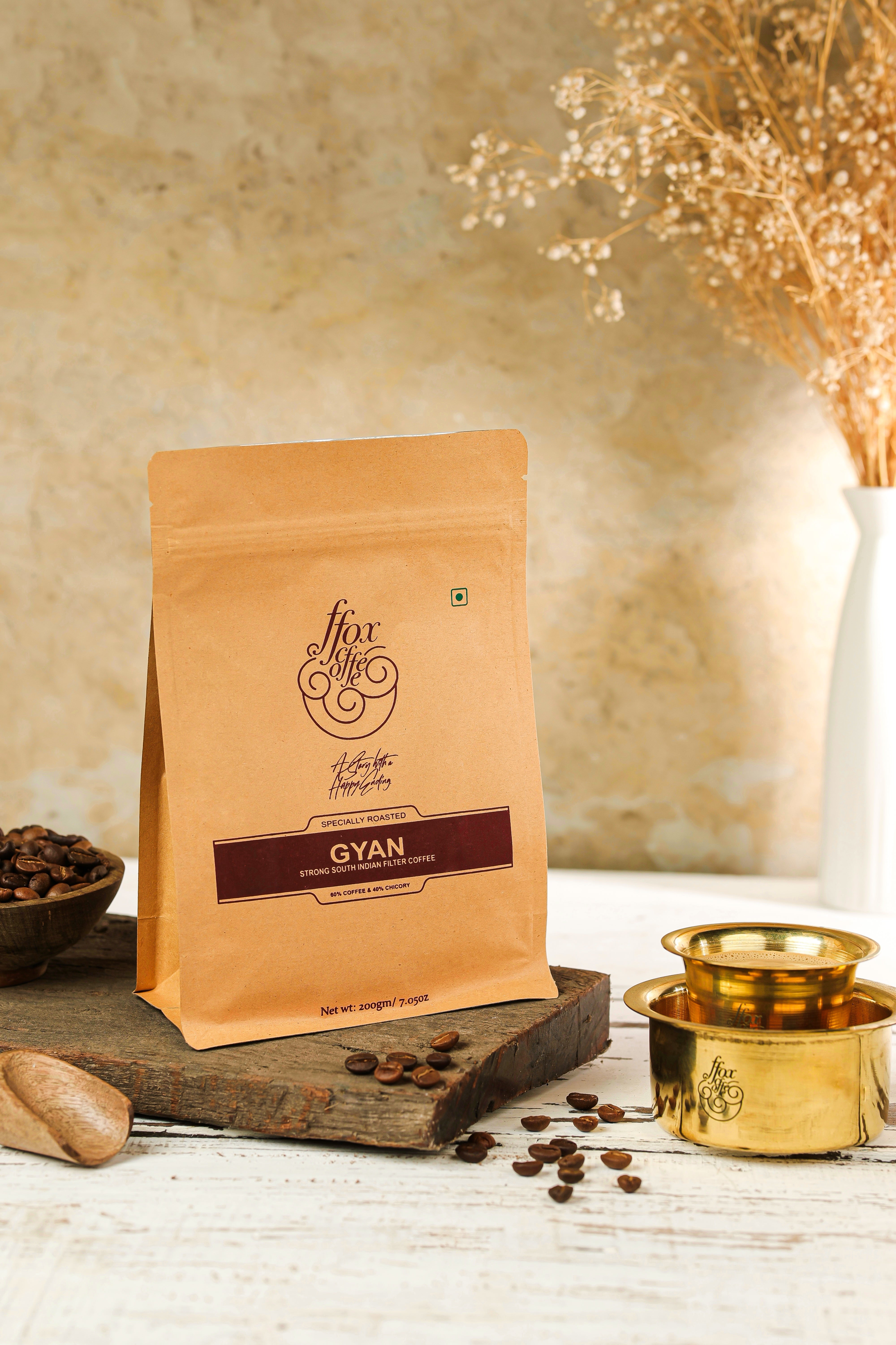 FFOX GYAN SOUTH INDIAN FILTER COFFEE 60:40 | 60% PREMIUM COFFEE & 40% CHICORY COFFEE