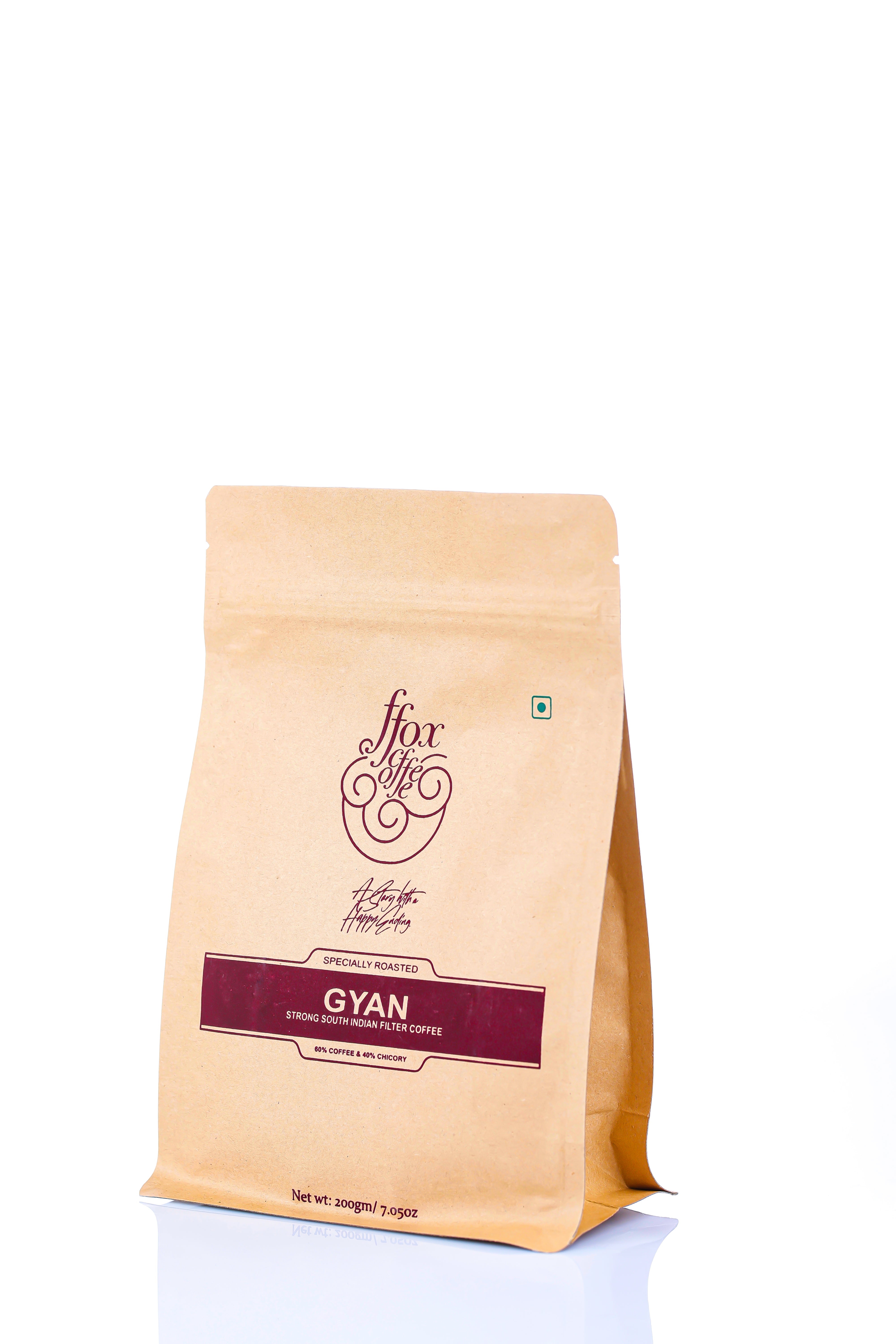 FFOX GYAN SOUTH INDIAN FILTER COFFEE 60:40 | 60% PREMIUM COFFEE & 40% CHICORY COFFEE