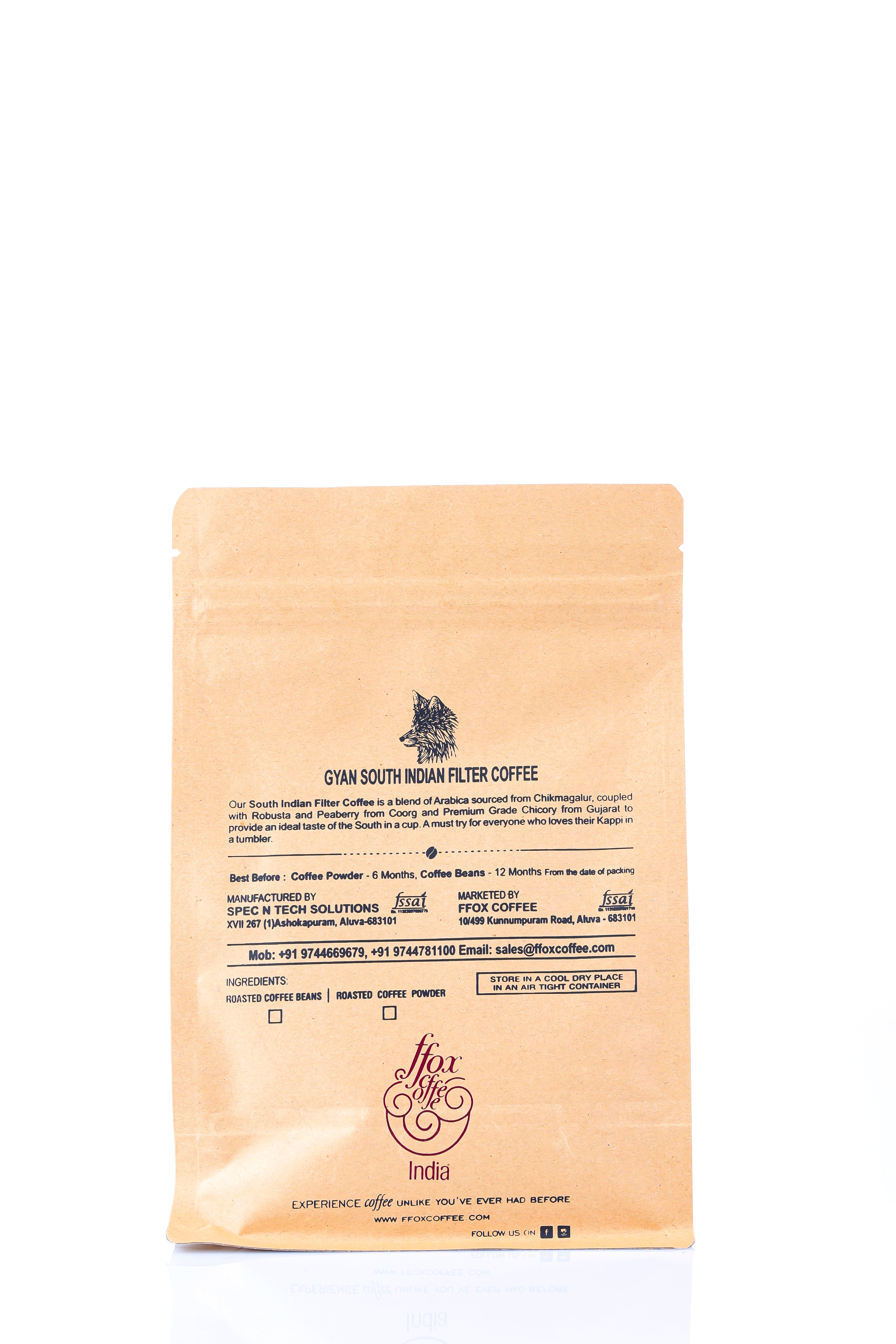 FFOX GYAN SOUTH INDIAN FILTER COFFEE 60:40 | 60% PREMIUM COFFEE & 40% CHICORY COFFEE