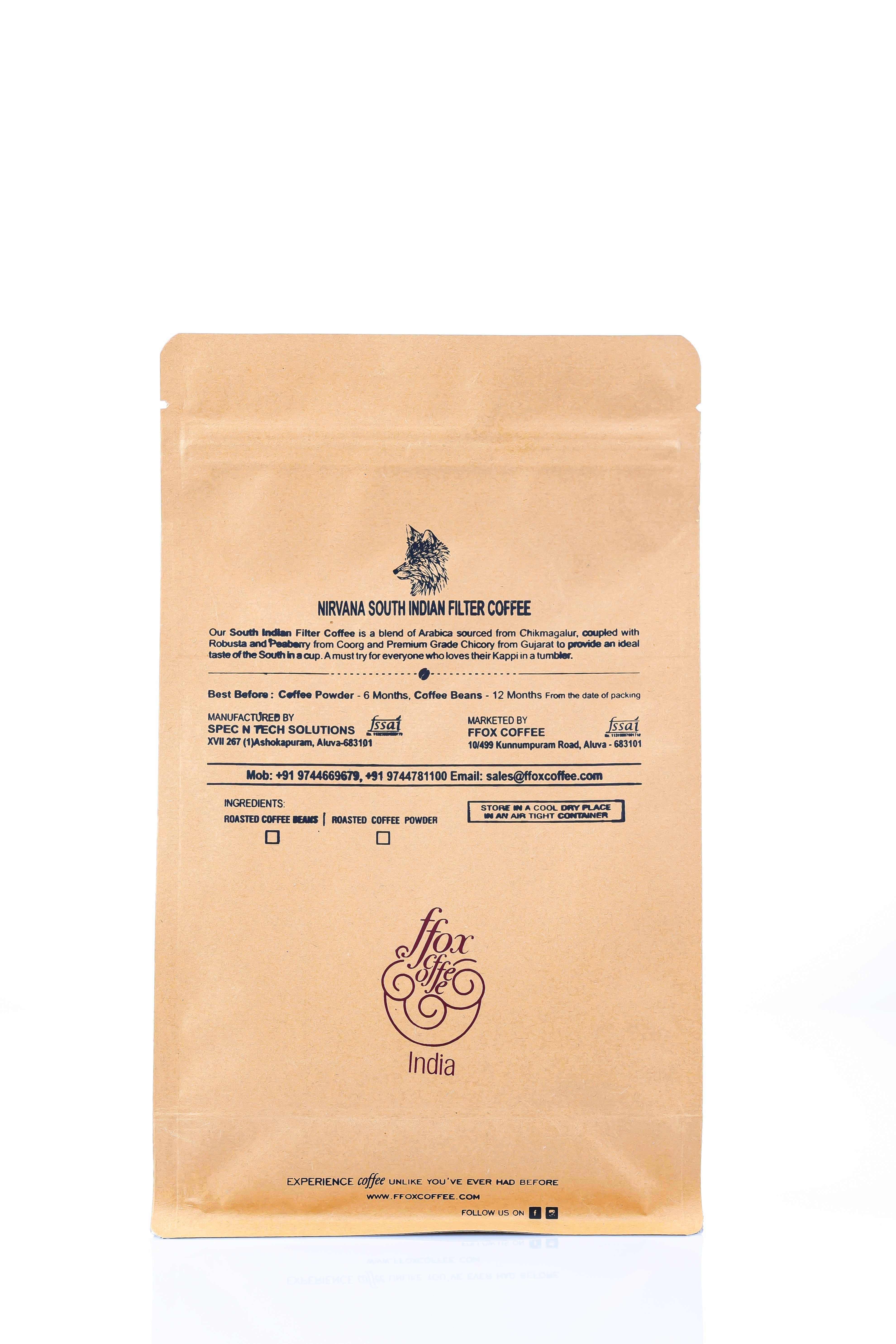 FFOX NIRVANA SOUTH INDIAN FILTER COFFEE 70:30 | 70% PREMIUM COFFEE & 30% CHICORY